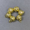 Schmuckzubehör – Anhänger, goldfarbene Metallfarbe, Durchmesser 8×11 mm, Verpackung 6 Stück