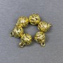 Schmuckzubehör – Anhänger, goldfarbene Metallfarbe, Durchmesser 8×11 mm, Verpackung 6 Stück