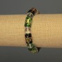 Armband aus Glas, glatte Glaskugeln mit Durchmesser 10 mm ±, zylindrische Einsätze 14×10 mm ±, Länge ca. 18 cm, Dehnband