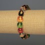 Armband aus Glas mit glatten Kugeln, Durchmesser ca. 12 mm, Länge ca. 18 cm, elastisch