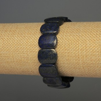 Armband aus Lapislazuli – Gliederarmband, Durchmesser ca. 18×13 mm, Länge ca. 18 cm, Stretch