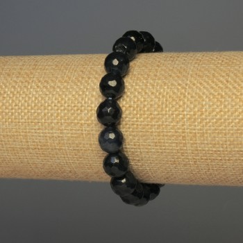 Apatit-Armband aus facettierten Kugeln, Durchmesser 10 mm ±, Länge ca. 18 cm ±, Stretch-Armband