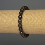 Armband aus Bronzit, glatte Kugeln, Ø 8 mm, ca. 18 cm, elastisch