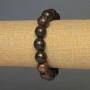 Bronzit-Armband, glatte Kugeln, Ø ca. 12 mm, Länge ca. 18 cm, Stretch