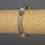 Achat-Armband 'Drachenvenen' mit facettierten Kugeln, Durchmesser ca. 10 mm, Länge ca. 18 cm, Stretch