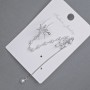 Ohrstecker mit Cabochon am Ohr, silberfarben, mit weißen Strasssteinen und Perlen 