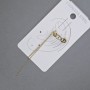 Ohrring-Kaf fürs Ohrloch aus goldfarbenem Metall, 4,5×15 mm ±, Länge ca. 77 mm