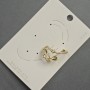 Ohrstecker Café am Ohr, goldfarbenes Metall, 18×27 mm, ± weiße Strasssteine