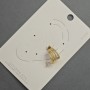 Ohrstecker Kaffee-farbig am Ohrloch – goldfarbenes Metall, 10 × 14 mm ±, weiße Strasssteine
