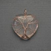 Herz-Anhänger Rosenquarz im goldfarbenen Geflecht, Durchmesser 30×30 mm, Länge ca. 37 mm