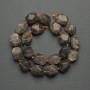 Facettenperlen aus Sonnenstein, Durchmesser 17 × 13 mm ±, auf einer Schnur, Länge ca. 42 cm+