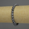Saphir-Armband, glatte Kugeln, Durchmesser 5–6 mm ± assortierte Größen, Länge 18 cm ± Stretcharmband