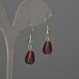 Ohrringe aus getöntem Rosenquarz 8×12 mm, Länge ca. 32 mm