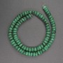 Malachit Rondell-Perlen, Durchmesser ca. 8×3 mm, Länge ca. 41 cm