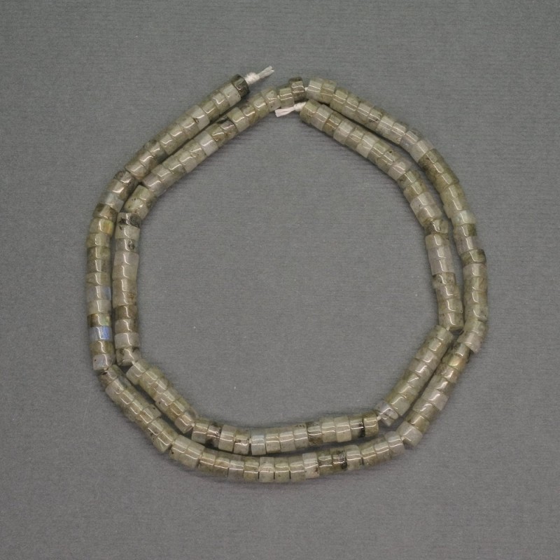Labradorit Rondell-Perlen, Durchmesser 4×2 mm, Länge ca. 40 cm