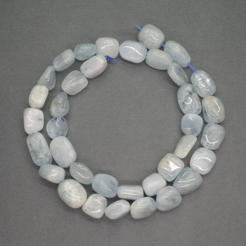Aquamarin facettierte Perlen, Durchmesser 10×12 mm ±, Länge ca. 40 cm ±