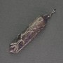 Anhänger Amethyst-Sechseck-Kristall, 12×50×57 mm ± in silberner Ummantelung