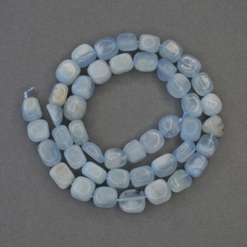 Aquamarin facettierte Perlen, Durchmesser ca. 8 × 7,5 mm, 5 mm ± auf der Schnur, Länge ca. 41 cm+