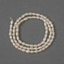 Perlen aus natürlichen Flussperlen 4×3 mm, Länge ca. 34 cm, auf einer Schnur