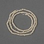 Perlen aus natürlichen Flussperlen 2–2,5 × 2 mm, Länge ca. 35 cm, auf Schnur