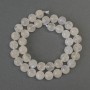 Adular-Perlen, glatte Kugeln, Durchmesser ca. 10 mm, Länge ca. 40 cm, auf Schnur