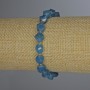 Armband aus Apatit, facettierte Rhombusform, Abmessungen 8×7 mm ±, mit Seed-Beads 3 mm ±, Länge 18 cm ± Stretch-Band