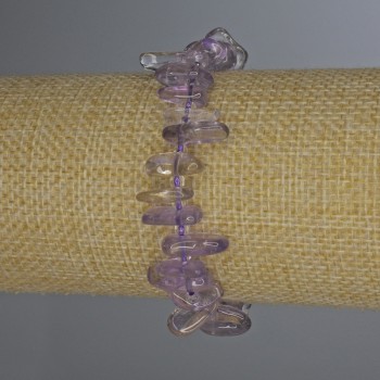 Ametrin-Chips-Armband, Durchmesser 12–15×2–4 mm, Länge ca. 18 cm, elastisch