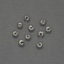 Crimpperle für Crimps, Durchmesser 4,5 mm, silberfarbenes Metall, Verpackung 10 Paare