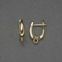 Ohrhaken für Ohrringe aus goldfarbenem Metall 16×3 mm – Paar