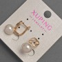 Ohrringe Xuping mit Mallorca-Perle, Ø ca. 9 mm, Länge ca. 18 mm, 18K-Vergoldung