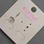 Kugel-Ohrstecker mit schwarzem Kristall, Durchmesser ca. 2 mm, rhodiniert