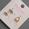 Xuping-Ohrstecker mit Perle, Durchmesser ca. 10 mm, 18K-Vergoldung