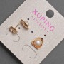 Xuping-Ohrstecker mit Perle, Durchmesser ca. 10 mm, 18K-Vergoldung