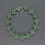 Jadeperlen in Kleeblattform, Ø 14×14 mm, Länge ca. 20 cm