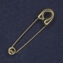 Brosche-Nadel 17×72 mm ± goldfarbenes Metall