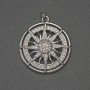 Anhänger Stern – weiße Strasssteine, silberfarbenes Metall, Durchmesser ca. 25 mm, Länge ca. 30 mm