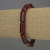 Karneol-Armband, zylindrische Form, Durchmesser 15 × 8 mm, Länge 18 cm, elastisches Band