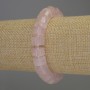 Rosenquarz-Rondellarmband, Durchmesser 10×6 mm ±, Seed-Beads 3 mm ±, Länge 18 cm ±, Stretch