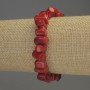 Armband aus Koralle in Stäbchenform, Durchmesser ca. 6–12×7 mm, Länge 18 cm, Elastikbasis