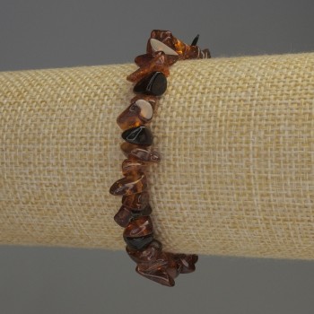 Armband Bernstein-Krümel 7×4–5 mm, Länge ca. 18 cm, elastisches Band