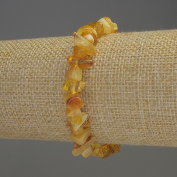 Armband Bernstein-Krümel 5-10×3-5 mm, Länge ca. 18 cm, Stretcharmband