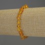 Bernstein-Armband, glatt geschliffen, 7×5 mm, Rocailles ca. 2 mm, Länge ca. 18 cm, Stretch