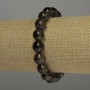 Rauchtopas-Armband, glatte Kugeln, Durchmesser ca. 10 mm, Länge 18 cm, Stretch-Armband