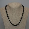 Kette aus Sonnen-Obsidian-Naturstein, facettierte Perlen, Durchmesser 10×9 mm +-, Länge 50 cm +