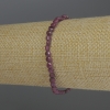 Rubin facettierte Münzperle, Durchmesser 4×2,5 mm, Länge 18 cm, Stretcharmband