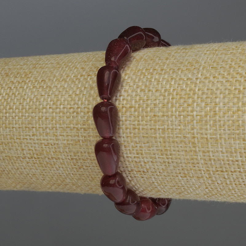 Turmalin-Tropfenarmband, Maße 12 × 8 mm, Länge 18 cm, Stretcharmband