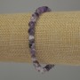 Amethyst-Armband mit facettierten Perlen, Durchmesser ca. 6×6 mm, Länge 18 cm, Stretcharmband