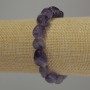Amethyst getrommeltes Armband, Durchmesser 9–16 × 8–10 mm, Länge 18 cm, Stretcharmband