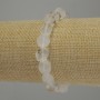 Armband aus Bergkristall, facettierte Perlen, Durchmesser 9–14×10 mm, Länge 18 cm Stretch