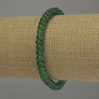 Armband aus Chrysoprars-Rondellperlen, Durchmesser 6x4 mm, Länge 18 cm Stretcharmband